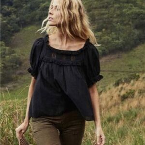 Doen Frances Black Blouse Size Medium